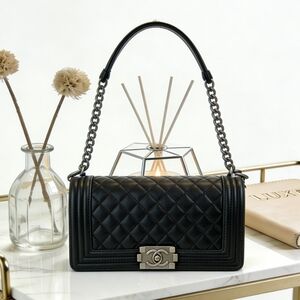 Chanel Boy Medium in Quilted Lambskin